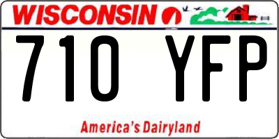 WI license plate 710YFP