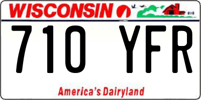 WI license plate 710YFR