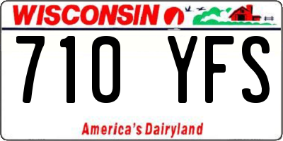 WI license plate 710YFS