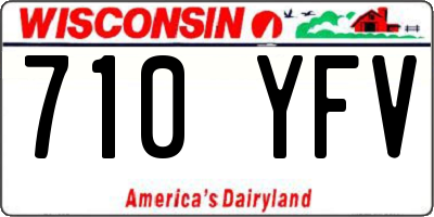 WI license plate 710YFV