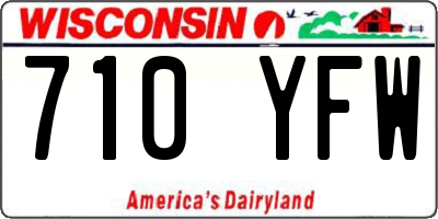 WI license plate 710YFW