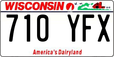 WI license plate 710YFX