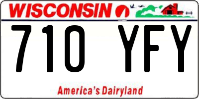 WI license plate 710YFY