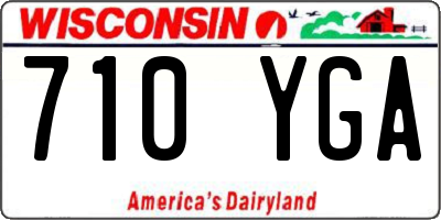 WI license plate 710YGA