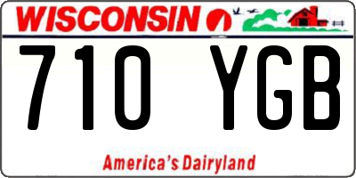 WI license plate 710YGB