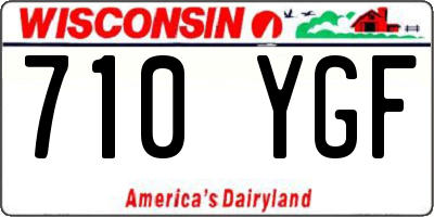 WI license plate 710YGF