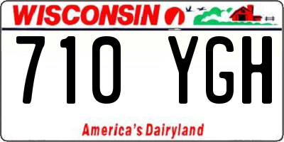 WI license plate 710YGH
