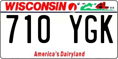 WI license plate 710YGK