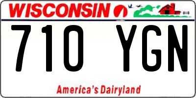 WI license plate 710YGN