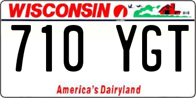WI license plate 710YGT