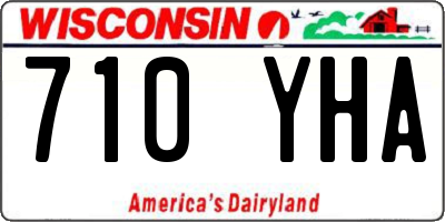 WI license plate 710YHA