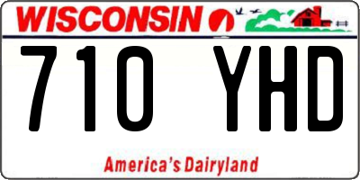 WI license plate 710YHD