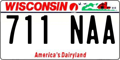 WI license plate 711NAA