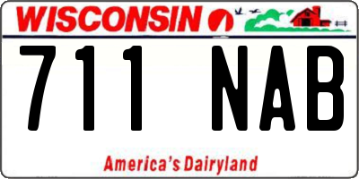 WI license plate 711NAB