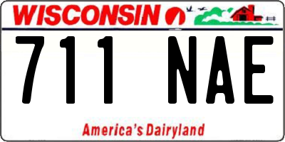 WI license plate 711NAE