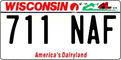 WI license plate 711NAF