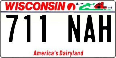 WI license plate 711NAH