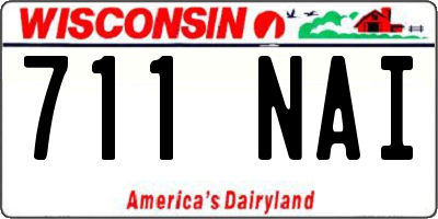 WI license plate 711NAI