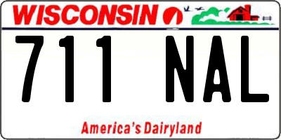 WI license plate 711NAL