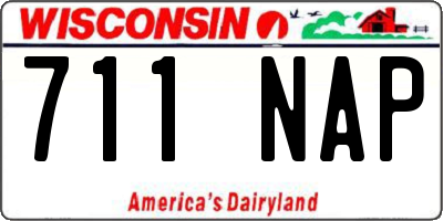 WI license plate 711NAP