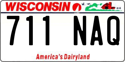 WI license plate 711NAQ