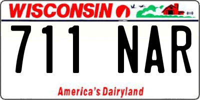 WI license plate 711NAR