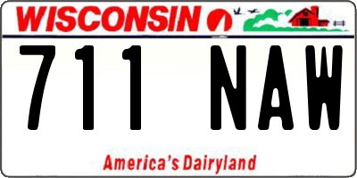 WI license plate 711NAW