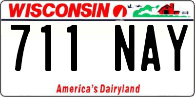 WI license plate 711NAY