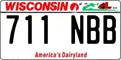 WI license plate 711NBB