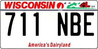 WI license plate 711NBE
