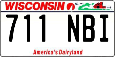 WI license plate 711NBI