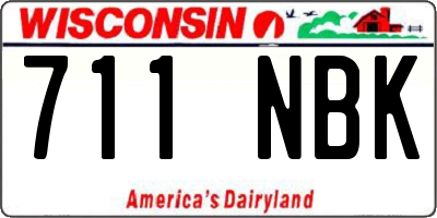 WI license plate 711NBK