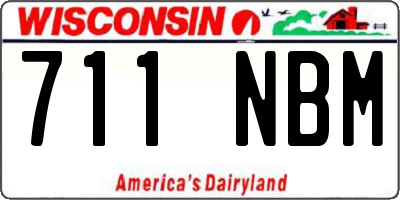 WI license plate 711NBM