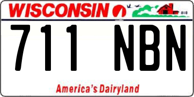 WI license plate 711NBN