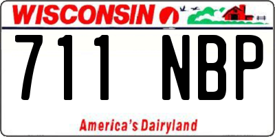 WI license plate 711NBP