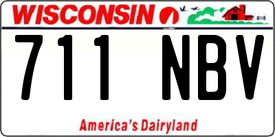 WI license plate 711NBV
