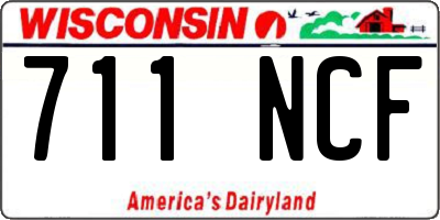 WI license plate 711NCF