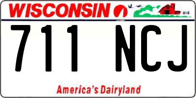 WI license plate 711NCJ