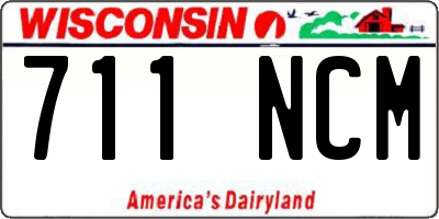 WI license plate 711NCM
