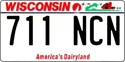 WI license plate 711NCN