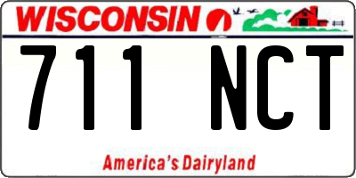WI license plate 711NCT