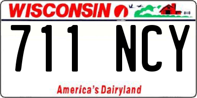 WI license plate 711NCY