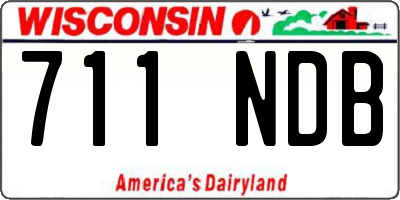 WI license plate 711NDB