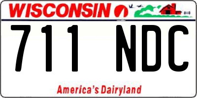 WI license plate 711NDC