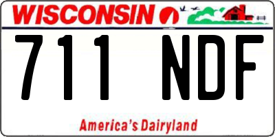 WI license plate 711NDF
