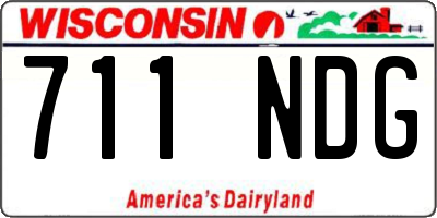 WI license plate 711NDG