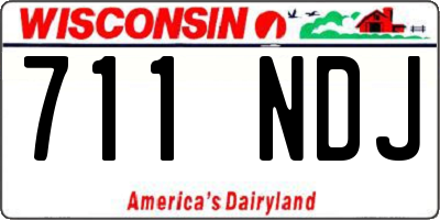 WI license plate 711NDJ