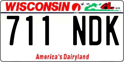 WI license plate 711NDK