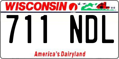 WI license plate 711NDL
