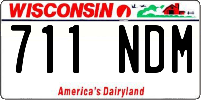 WI license plate 711NDM
